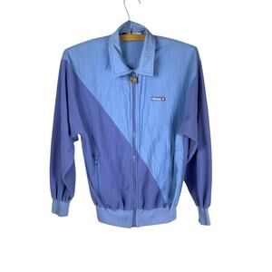 Vintage Ellesse Blue Track Jacket Retro Zip Front Size M